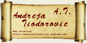 Andreja Tiodorović vizit kartica